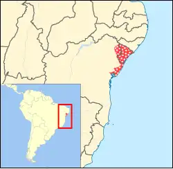 Área de distribuição