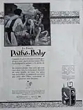 A publicidade para a câmara de Pathé-Baby, em 1924.