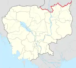 Na região norte-nordeste da Camboja se localiza a fronteira entre ela (Camboja) e Laos