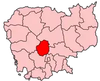 Localização no Camboja