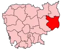 Localização no Camboja