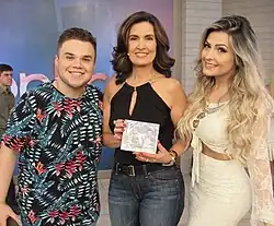Camila & Haniel no programa "Encontro" com Fátima Bernardes