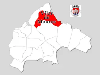 Localização no município de Caminha