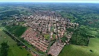 Vista aérea da cidade de Campina Verde (Área urbana)