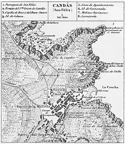 Plano da vila em 1870