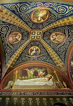 Capela de Nossa Senhora das Dores, pintura mural e teto (aproximadamente 1922-1923)