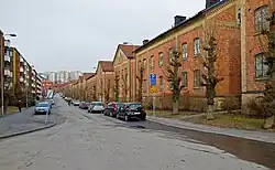A rua Carl-Grimbergsgatan em Annedal