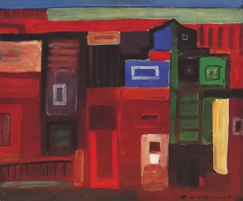 Velho Casario, 1958, têmpera sobre tela, 46 x 55 cm