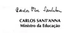 Assinatura de Carlos Sant'Anna