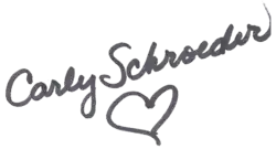 Assinatura de Carly Schroeder