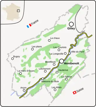 Localização de Saugeais