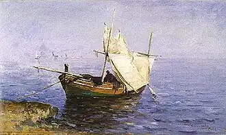 Barco de Pesca Ancorado em Toulon (1893)