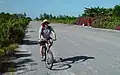 A antiga pista, usado como um caminho de bike