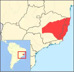 Distribuição do macaco-prego-de-crista no Brasil