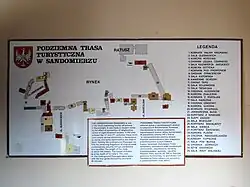 Planta da rota turística subterrânea