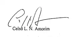 Assinatura de Celso Amorim