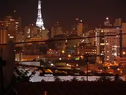 Vista parcial do Centro de Uberlândia, a partir do bairro Tibery, na zona leste.