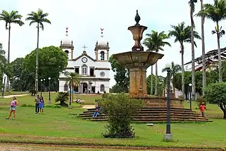 Praça Barão de Campo Belo no centro da cidade.