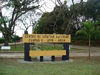 Entrada principal do Campus II - CCA/UFPB