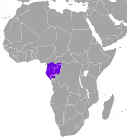 Território do duiker-de-peters