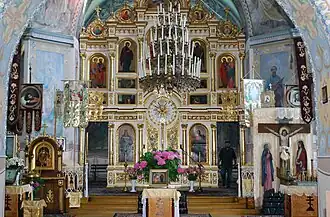 Interior da igreja ortodoxa em Zabłudów
