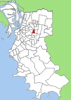 Bairro no mapa da cidade de Porto Alegre