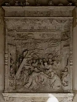 Caminho do Calvário, 1522-26, calcário, claustro do Mosteiro de Santa Cruz, Coimbra