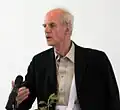 Charles Taylor giving a lecture at the New School in 2007.
