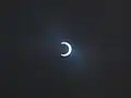 Vista do eclipse de Chennai, Índia.