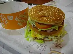 Um Chicken Maharaja Mac na Índia