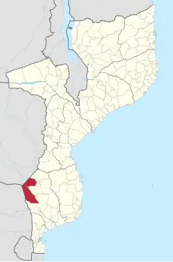 Localização do distrito de Chicualacuala em Moçambique
