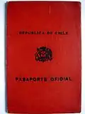 Passaporte oficial chileno emitido em 1957