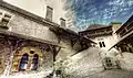 Representação actual do pátio do Castelo de Chillon.