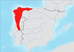Distribuição actual de Salamandra-lusitânica.
