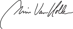 Assinatura de Chris Van Hollen