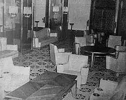 Detalhe da sala de espera do Cine Marrocos