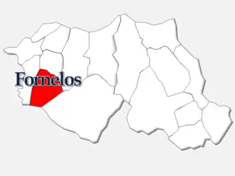 Localização no município de Cinfães