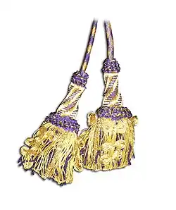 Cíngulo violáceo e dourado