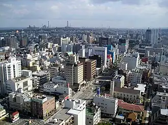 Vista do centro de Ōita