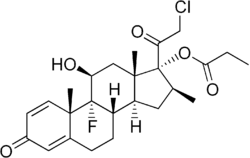 Estrutura química de Propionato de clobetasol