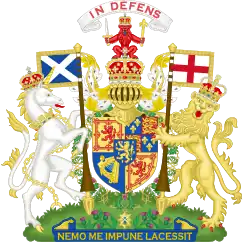 Brasão de Guilherme II na Escócia como único monarca