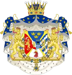 Brasão de Carlos como Duque da Escânia (1826–1844)