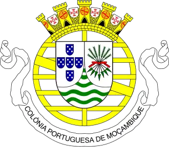 Brasão de armas da Província Ultramarina de Moçambique, de 8 de maio de 1935 a 11 de junho de 1951.