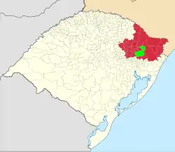 Região de cobertura da RBS TV Caxias do Sul.