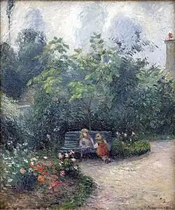 Recanto do jardim do Hermitage. Pontoise, 1877, Musée d'Orsay