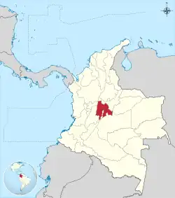 Location of Cundinamarca