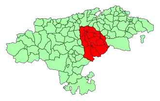 Localização dos Vales Pasiegos na Cantábria