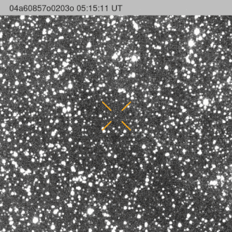 Imagens da descoberta pelo Asteroid Terrestrial-impact Last Alert System (ATLAS)