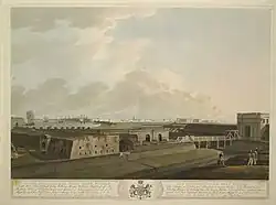Uma vista de Calcutá de Fort William, 1807.