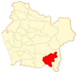 Localização de Pucón na Província de Cautín